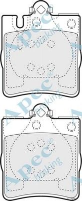 APEC BRAKING pad1164 -  Комплект тормозных колодок, дисковый тормоз